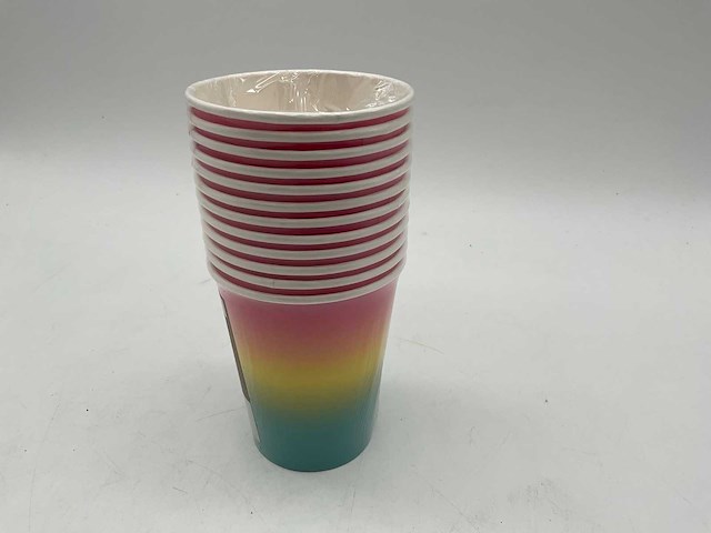 Migros drinkbeker karton regenboog (1200x) - afbeelding 1 van  4
