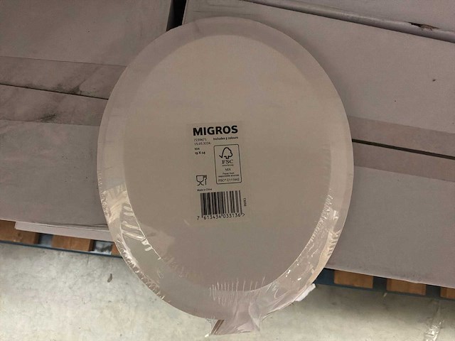 Migros wegwerpbordjes (100x) - afbeelding 2 van  3