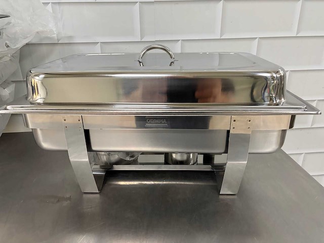 Milan - rvs chaving dish (2x) (ongebruikt) - afbeelding 1 van  5