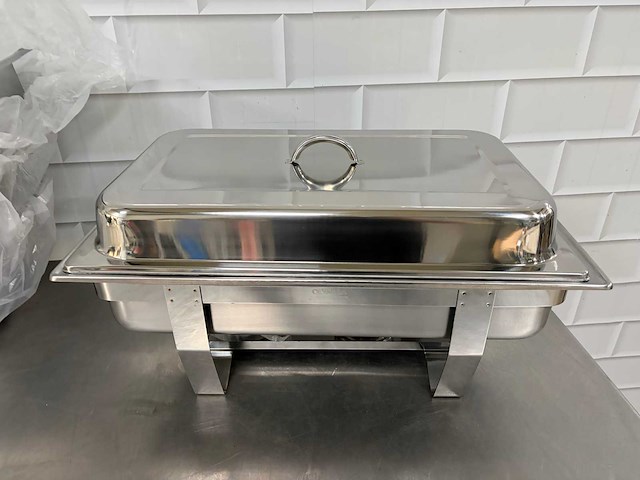 Milan - rvs chaving dish (2x) (ongebruikt) - afbeelding 2 van  5