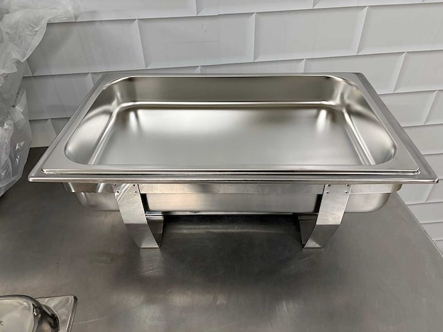 Milan - rvs chaving dish (2x) (ongebruikt) - afbeelding 3 van  5