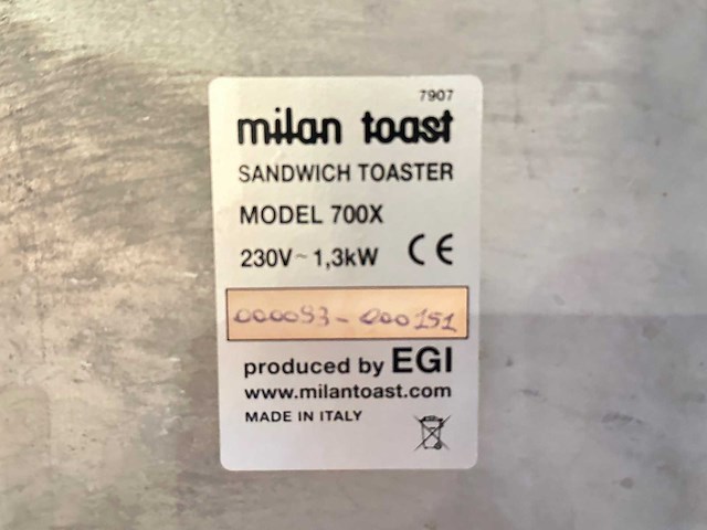 Milan toast - 700x - 2-tangs broodrooster - afbeelding 3 van  3