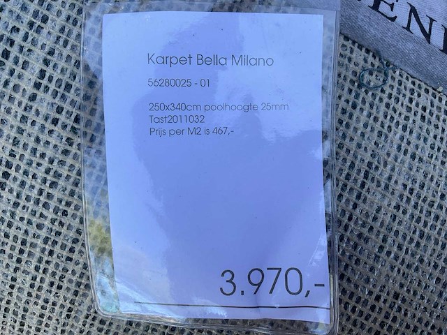 Millenerpoort bella milano 250x340cm poolhoogte 25mm 100% wol - afbeelding 3 van  6