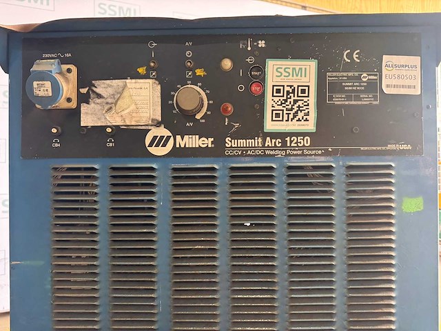 Miller - boog 1250 ac/dc lasbron - boog 1250 ac/dc lasbron - afbeelding 2 van  9