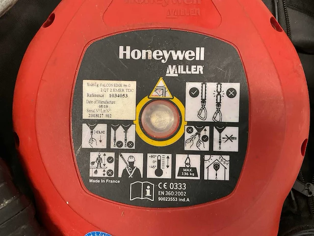 Miller by honeywell falcon edge 9m + titan 2-punts valbeveiliging-set - afbeelding 3 van  5