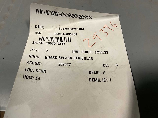 Miller industries century splash guard set - afbeelding 1 van  4