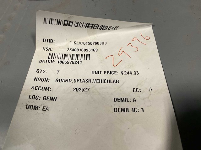 Miller industries century splash guard set - afbeelding 1 van  4