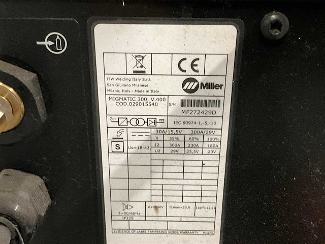 Miller migmatic 300 mig lasapparaat - afbeelding 5 van  13