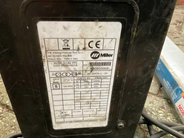 Miller si 160 pfc elektrode lasapparaat - afbeelding 4 van  4