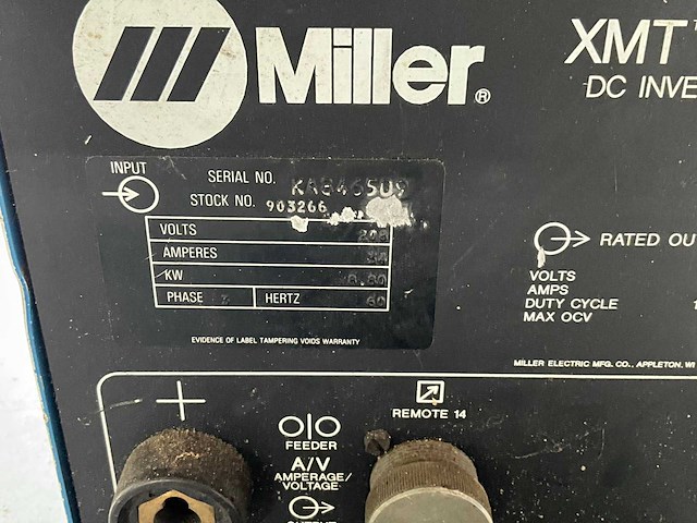 Miller xmtc 300 cc/cv elektrode lasapparaat - afbeelding 5 van  5