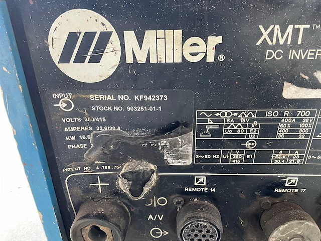 Miller xmtc 400 cc/cv elektrode lasapparaat - afbeelding 5 van  5
