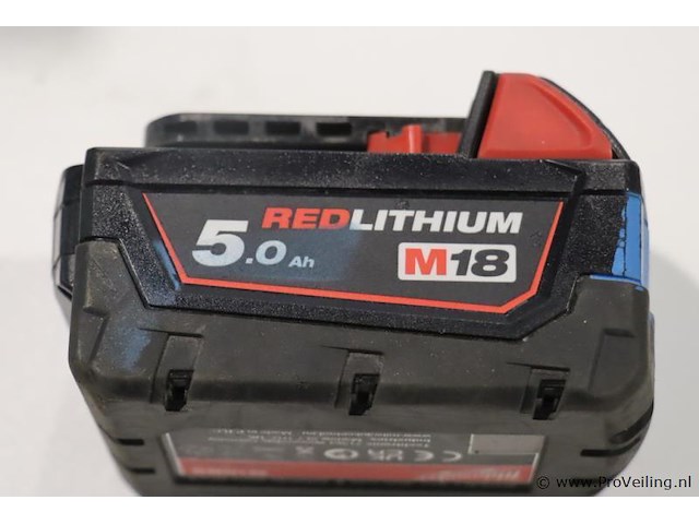 Milwaukee accu li-ion m18b5 - 5.0ah, 18v - afbeelding 1 van  4