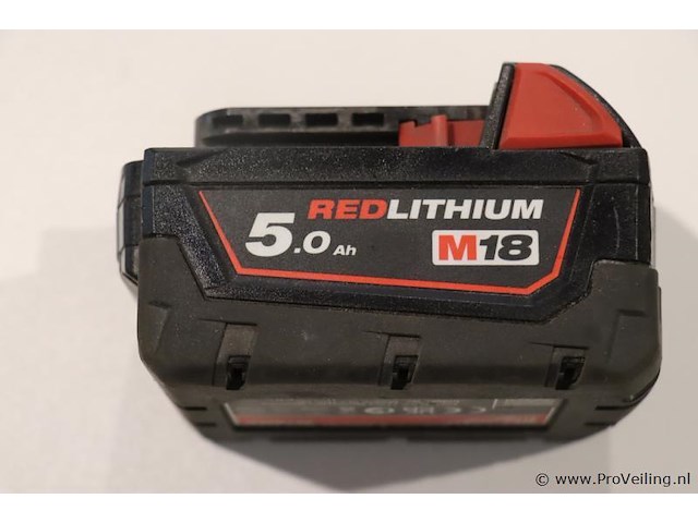 Milwaukee accu li-ion m18b5 - 5.0ah, 18v - afbeelding 1 van  4