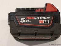 Milwaukee accu li-ion m18b5 - 5.0ah, 18v - afbeelding 1 van  4