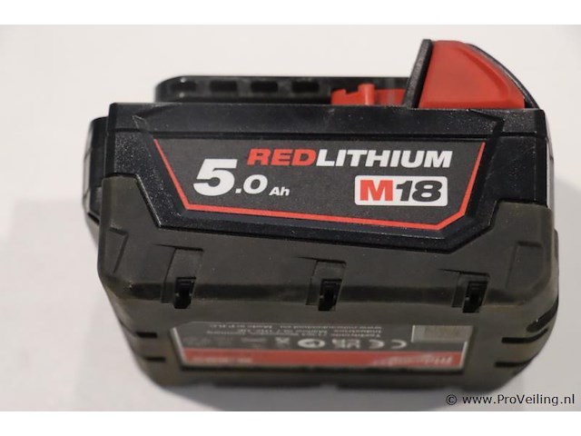 Milwaukee accu li-ion m18b5 - 5.0ah, 18v - afbeelding 1 van  4