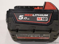 Milwaukee accu li-ion m18b5 - 5.0ah, 18v - afbeelding 1 van  4