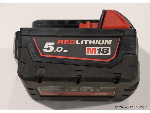 Milwaukee accu li-ion m18b5 - 5.0ah, 18v - afbeelding 1 van  4