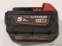 Milwaukee accu li-ion m18b5 - 5.0ah, 18v - afbeelding 1 van  4