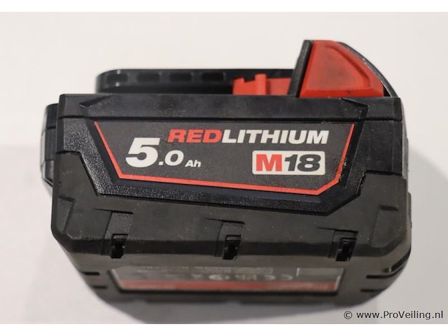 Milwaukee accu li-ion m18b5 - 5.0ah, 18v - afbeelding 1 van  4