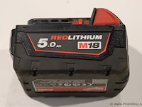 Milwaukee accu li-ion m18b5 - 5.0ah, 18v - afbeelding 1 van  4