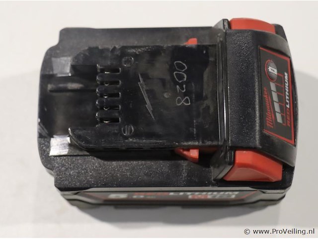 Milwaukee accu li-ion m18b5 - 5.0ah, 18v - afbeelding 2 van  4