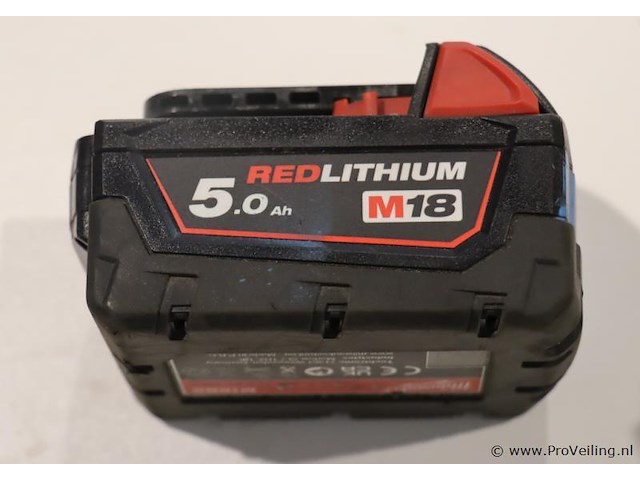 Milwaukee accu li-ion m18b5 - 5.0ah. 18v - afbeelding 1 van  4