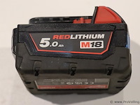 Milwaukee accu li-ion m18b5 - 5.0ah. 18v - afbeelding 1 van  4