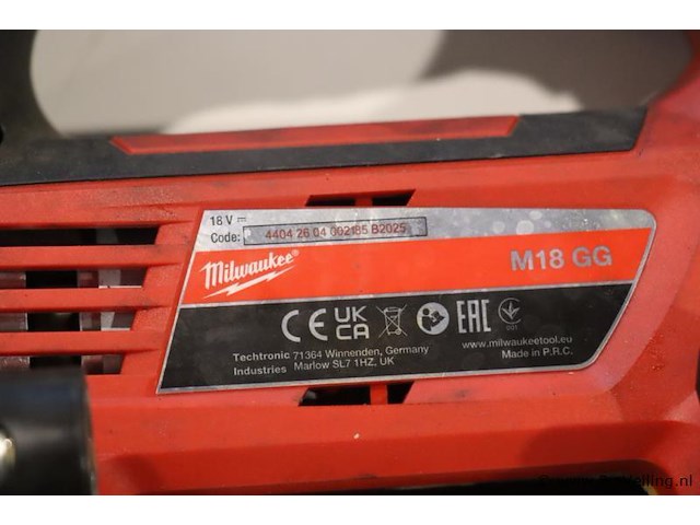 Milwaukee accu vetspuit m18 gg - afbeelding 8 van  8