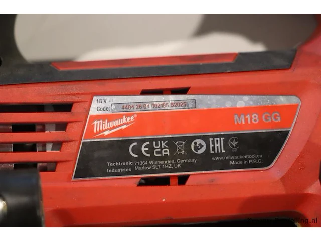 Milwaukee accu vetspuit m18 gg - afbeelding 8 van  8