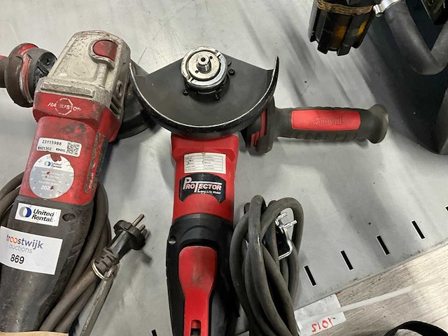Milwaukee agv 13-125 haakse slijpmachine (2x) - afbeelding 3 van  4