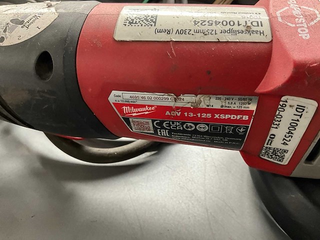 Milwaukee agv 13-125 haakse slijpmachine (4x) - afbeelding 5 van  5