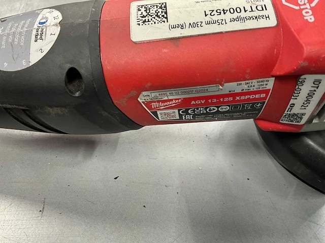 Milwaukee agv 13-125 haakse slijpmachine (4x) - afbeelding 5 van  5