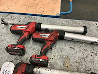 Milwaukee c18 pcg accu lijm- en kitspuiten (3x) - afbeelding 2 van  6