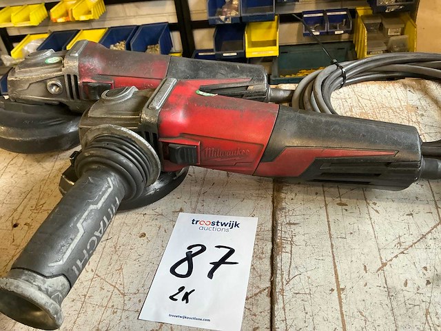 Milwaukee haakse slijpmolen (2x) - afbeelding 4 van  8