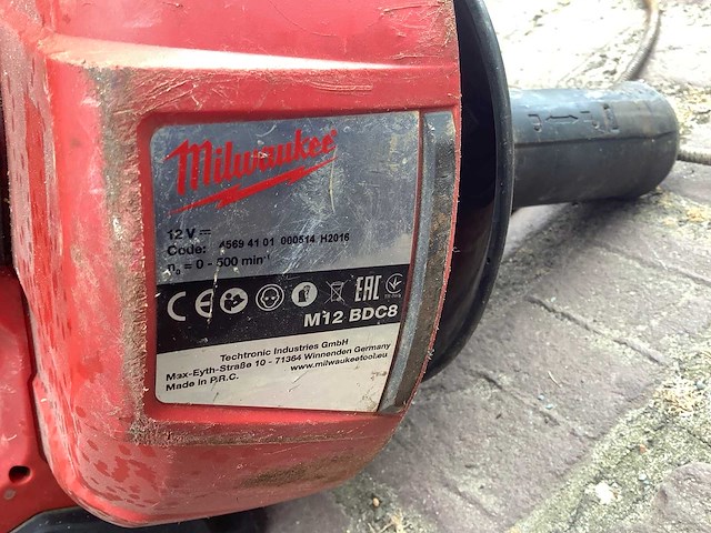Milwaukee m12 bcd8 ontstoppingsmachine - afbeelding 5 van  5