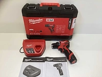 Milwaukee m12 blddrc-202c accu schroefboormachine 12v 2.0ah in koffer