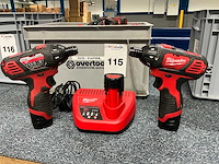 Milwaukee m12 bsd schroefboormachine (10x) - afbeelding 1 van  5