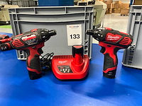 Milwaukee m12 bsd schroefboormachine (9x) - afbeelding 1 van  5