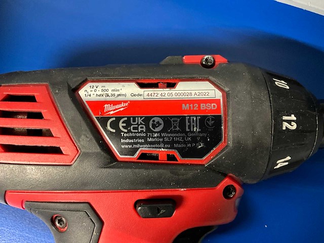 Milwaukee m12 bsd schroefboormachine (9x) - afbeelding 3 van  5