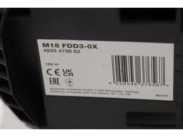 Milwaukee m18 boorschroefmachine fdd3-0x - afbeelding 4 van  12