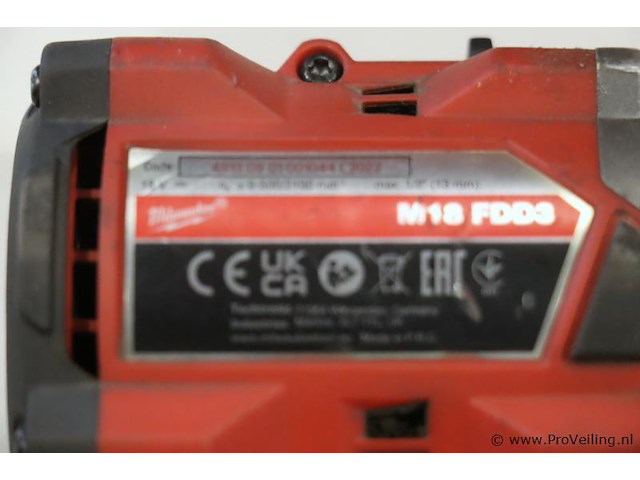 Milwaukee m18 boorschroefmachine fdd3-0x - afbeelding 12 van  12