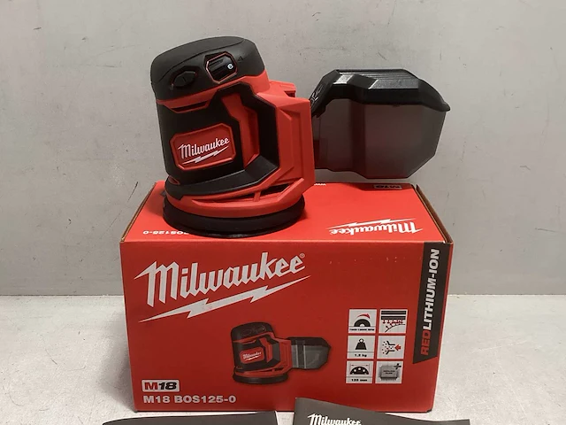 Milwaukee m18 bos125-0 18v li-ion accu excentrische schuurmachine body - 125mm - afbeelding 4 van  5
