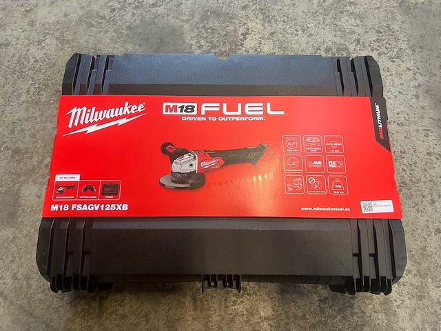 Milwaukee m18 fsag125xb-0x 18v li-ion accu haakse slijper in hd box - 125mm - koolborstelloos - afbeelding 2 van  2