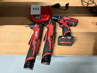 Milwaukee schroefboormachine (3x) - afbeelding 1 van  5