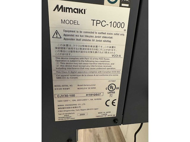 Mimaki tpc-1000 proffesionele printer en snijplotter - afbeelding 5 van  13