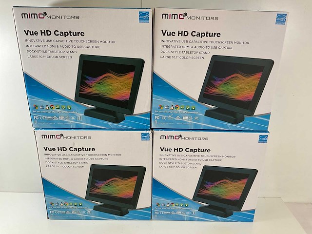 Mimo (um-1080cp-b) 10,1”, 1280x800 (wxga) lcd touchscreen monitors (4x) - afbeelding 1 van  9
