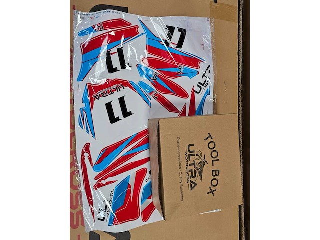 Mini crossmotor, ultramotocross, 49cc - 2 takt, rood, 2024 - afbeelding 3 van  6