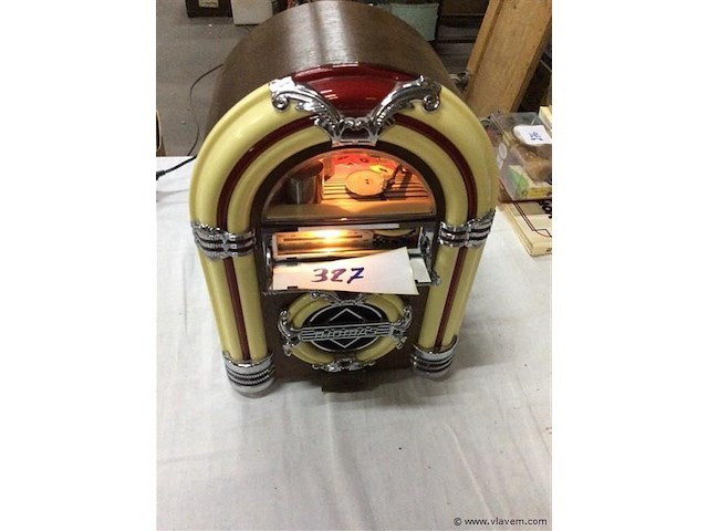 Mini jukebox radio cassette ( werkend ) - afbeelding 1 van  3
