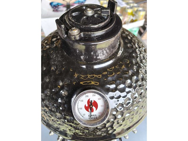 Mini kamado grill chef, zwart - afbeelding 2 van  9