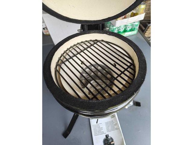 Mini kamado grill chef, zwart - afbeelding 4 van  9